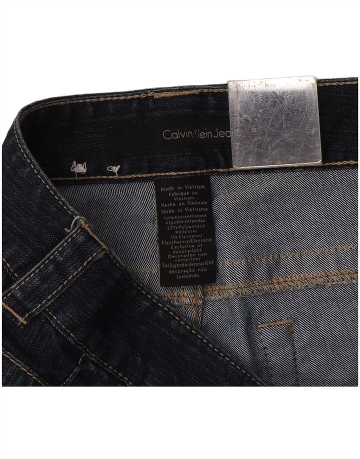 Calvin Klein Jean évasé pour femme US 6 Medium W30 L32 Bleu marine Coton