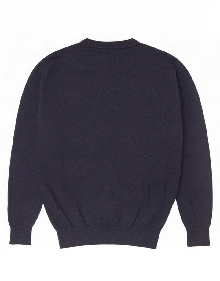 Massimo Dutti Pull Col V Homme Bleu Marine Moyen