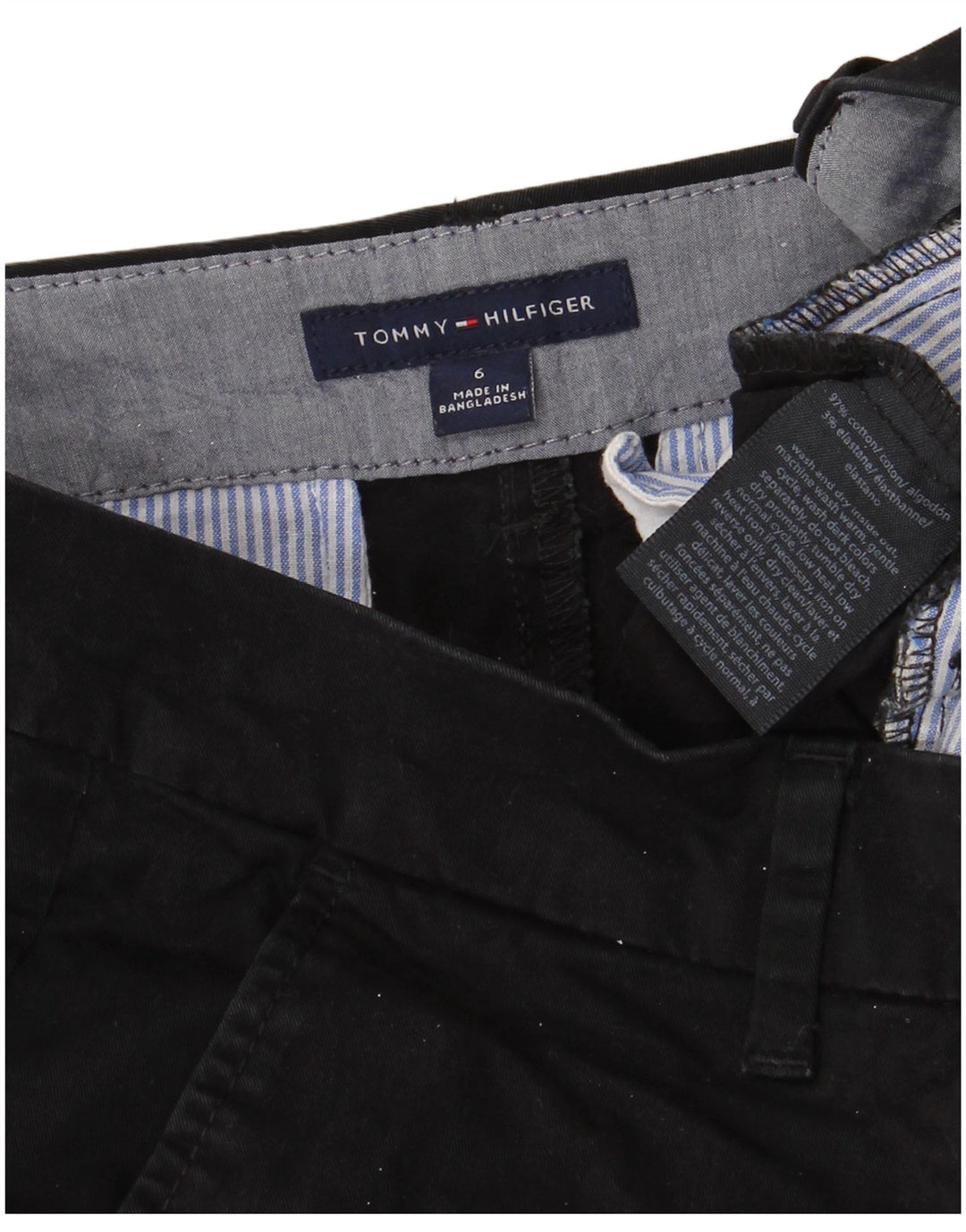 Tommy Hilfiger Pantalon chino skinny pour femme US 6 Medium W32 L29 Noir