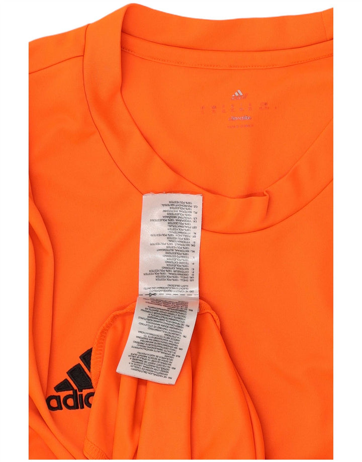 Adidas Climalite T-Shirt Top XL Orange Polyester