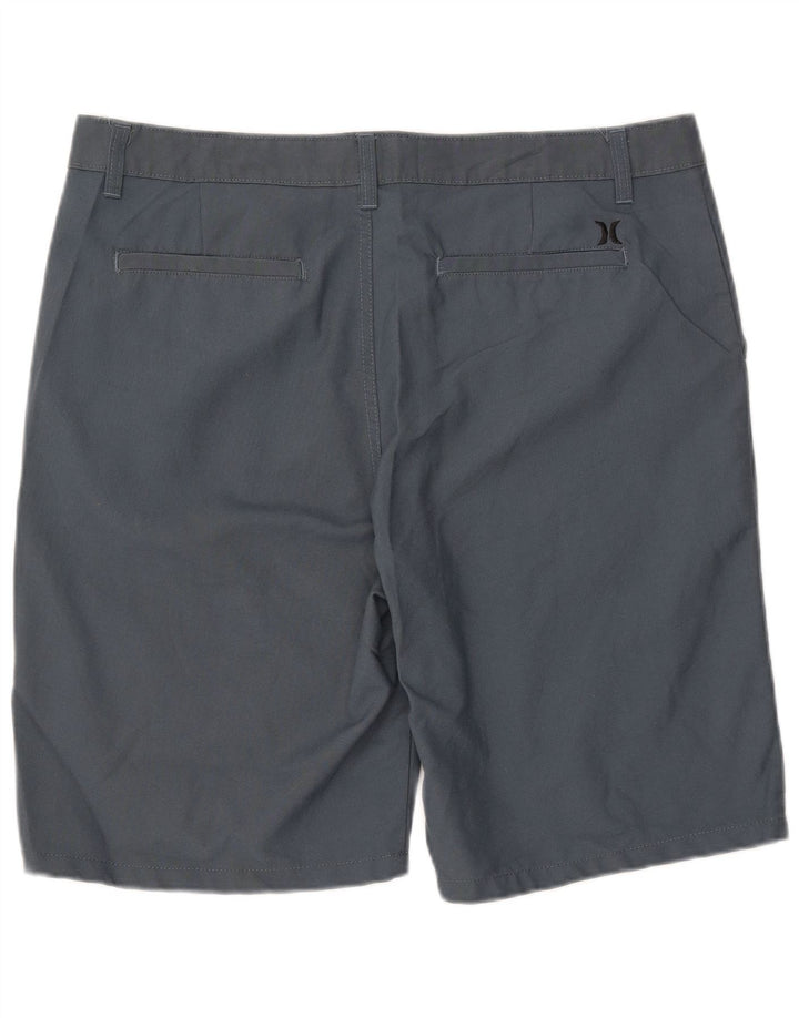 HURLEY Short Chino Homme W36 Large Rayonne Bleu