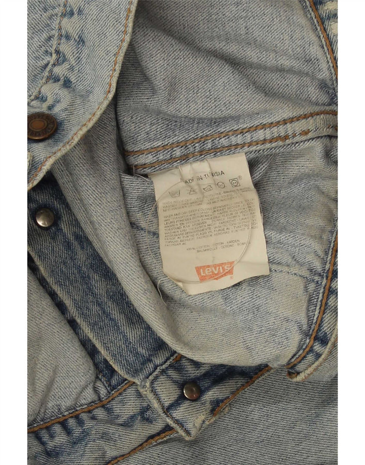 Levi's Veste en Jean Homme UK 38 Bleu Moyen Coton