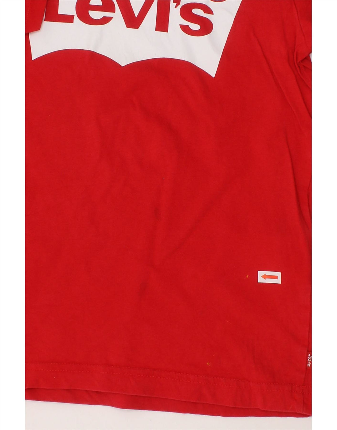 LEVI'S Boys Graphic T-Shirt Top 7-8 Years Red Cotton Vintage Levi's and Second-Hand Levi's from Messina Hembry 