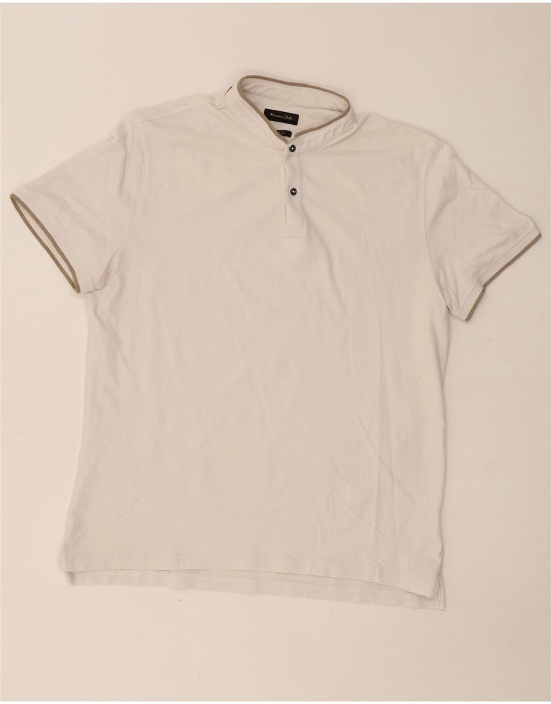 MASSIMO DUTTI Polo coupe décontractée pour homme XL Blanc