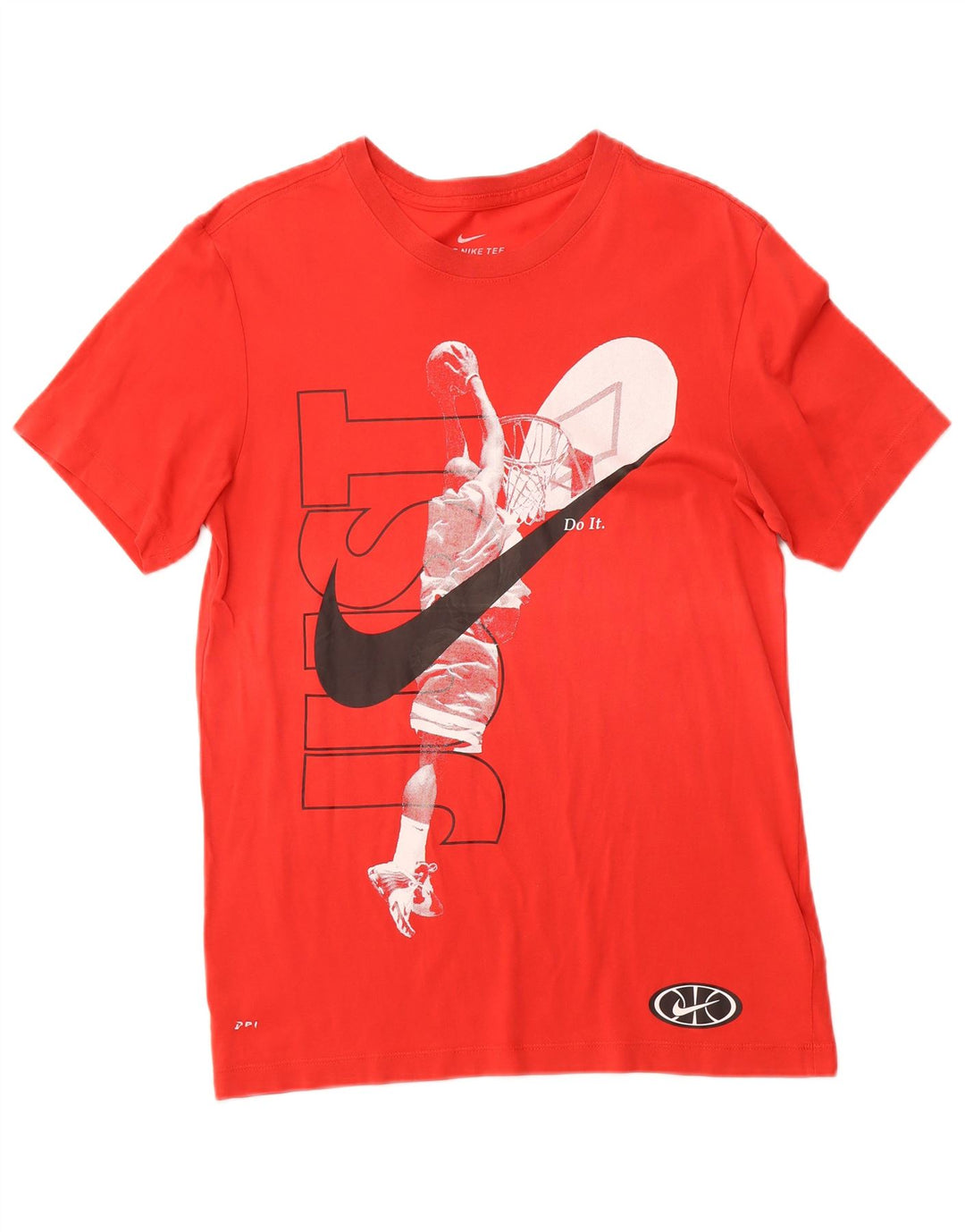 NIKE Hommes Dri Fit Graphic T-Shirt Haut Petit Rouge Coton