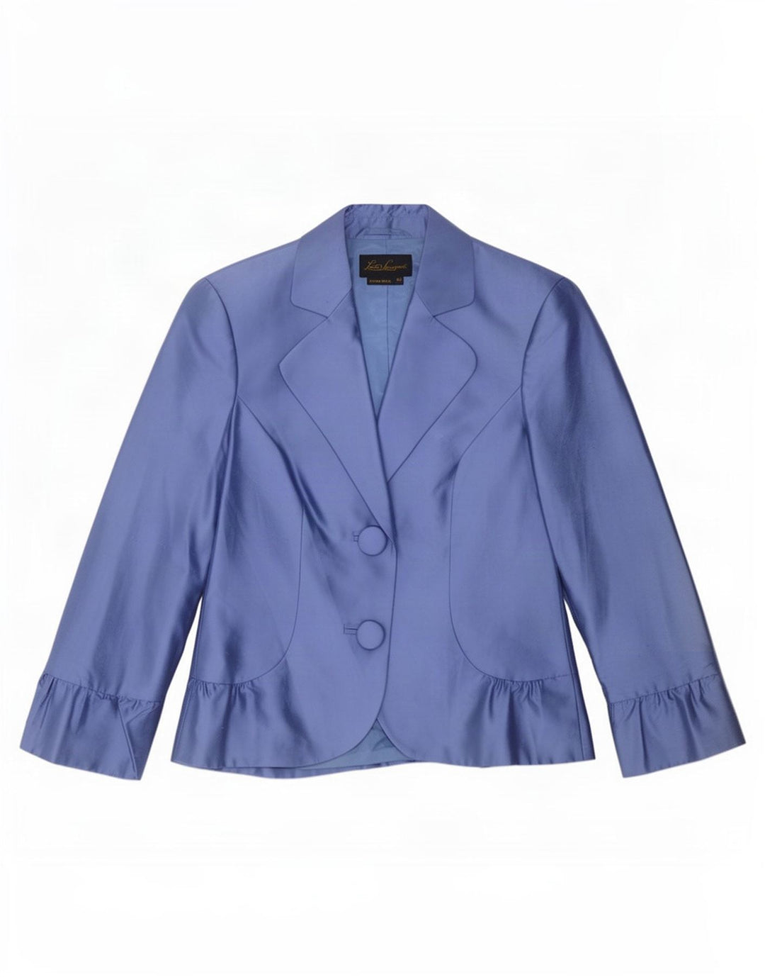 Luisa Spagnoli Veste Blazer 2 Boutons Femme IT 40 Petite Soie Bleue