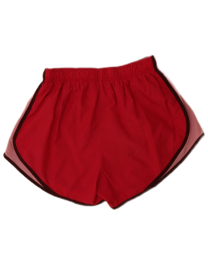 Nike Short de sport Dri Fit pour femme UK 12 Polyester color block rouge moyen