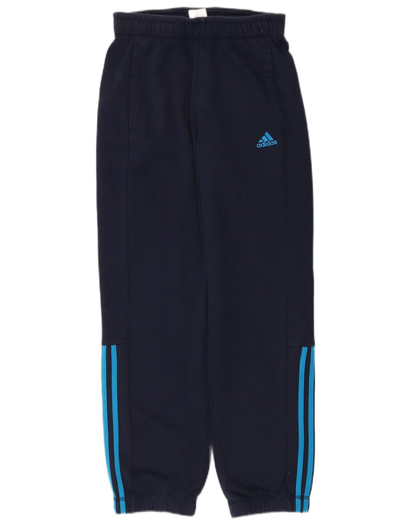 Adidas Pantalon de survêtement Climalite pour homme en coton bleu marine Taille S
