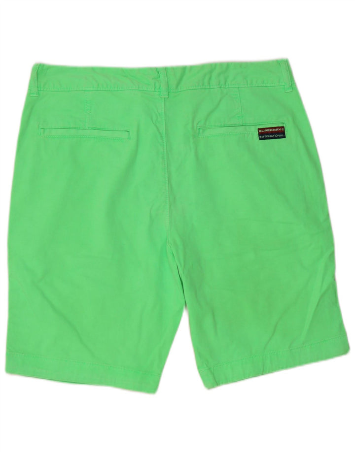 Superdry Short Chino Homme Large W36 Vert Coton