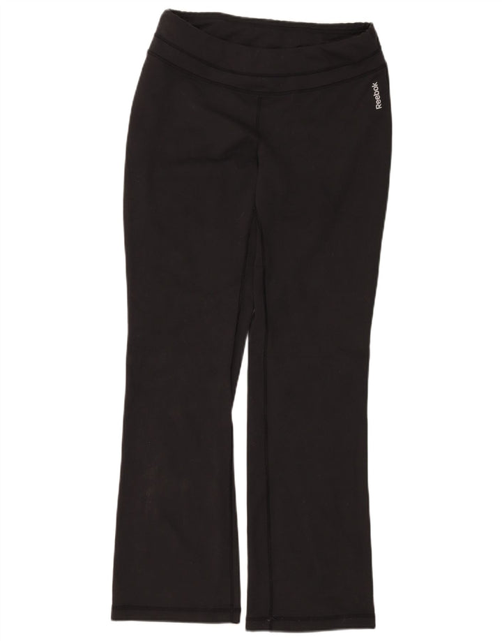 REEBOK Womens Tracksuit Trousers UK 14 Large Black Polyester