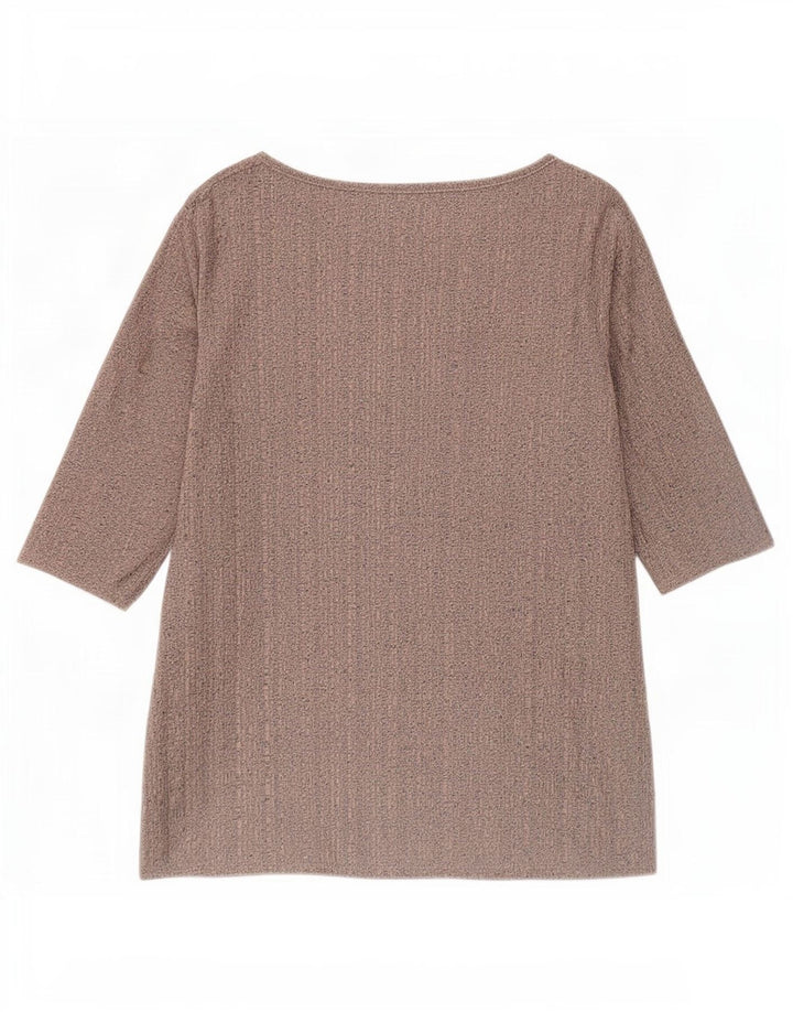 Zara Femme Top Manches 3/4 UK 10 Petit Rose