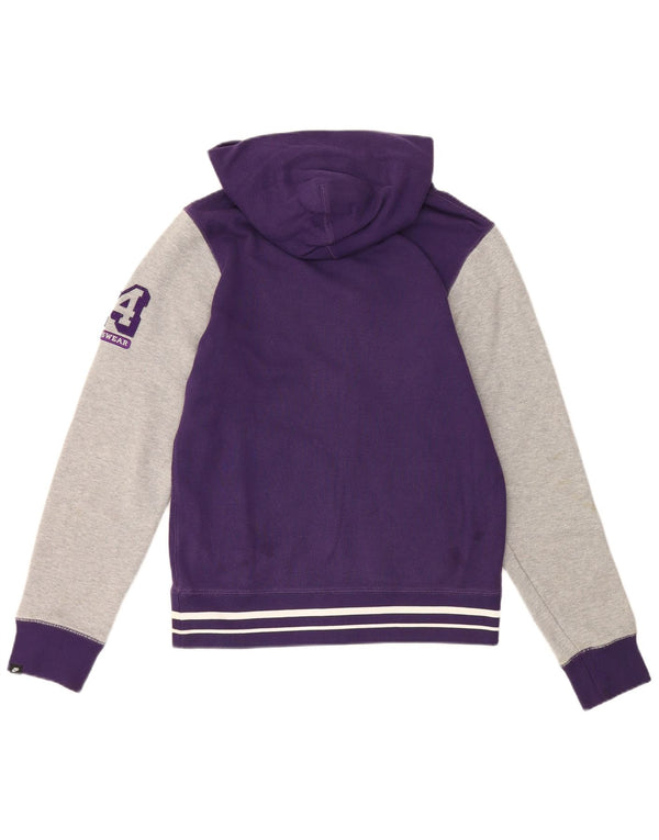 Nike Sweat à capuche zippé graphique pour homme en coton color block Violet Taille S