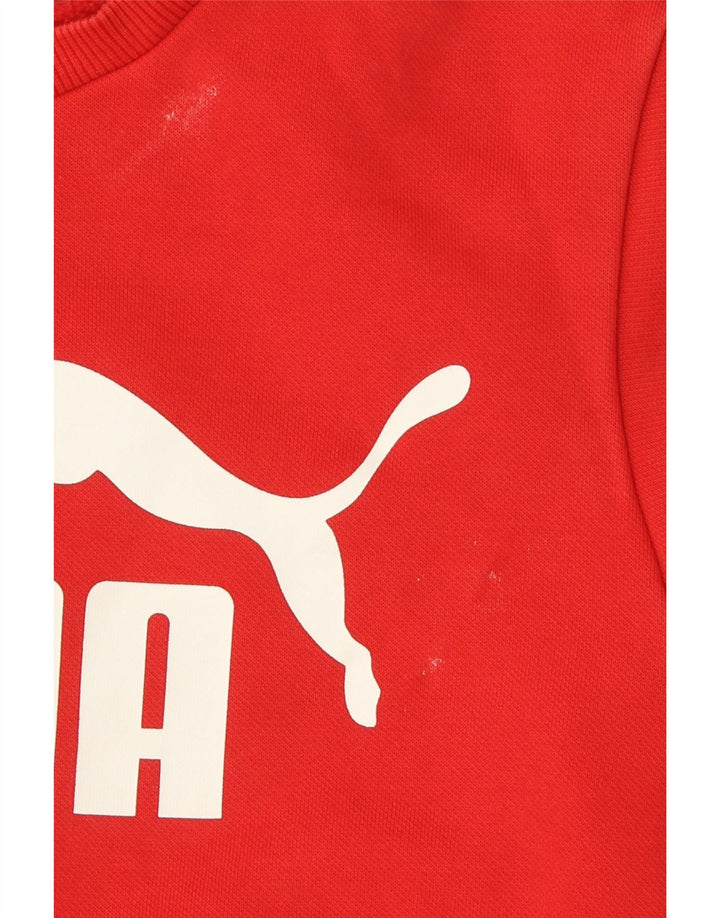Puma Sweat-Shirt Graphique Garçon 13-14 ans Rouge Coton