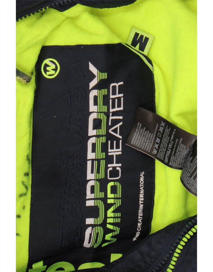 SUPERDRY Veste coupe-vent à capuche Windcheater pour homme UK 38 Bleu marine moyen