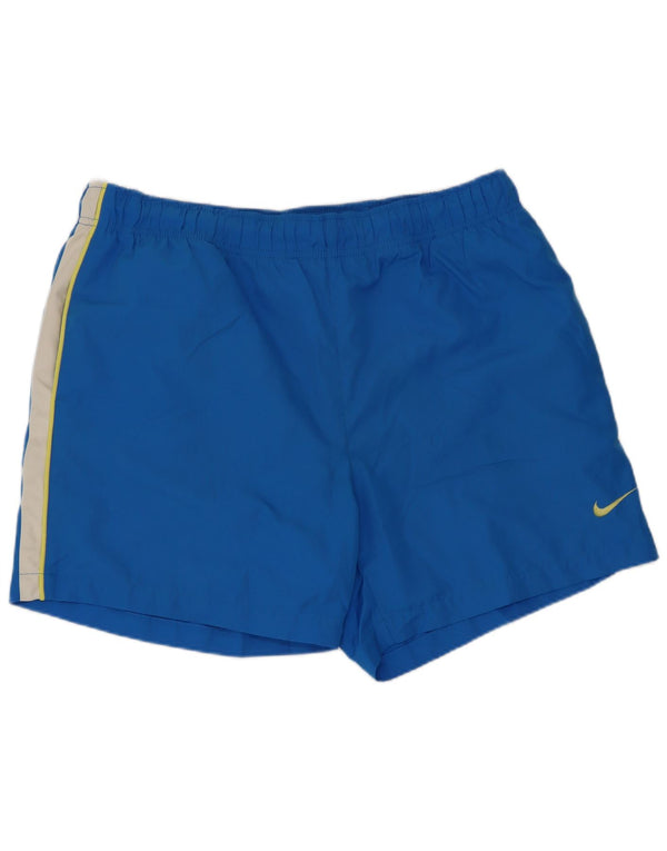 Nike Short de bain pour homme Large Bleu Colorblock Polyester