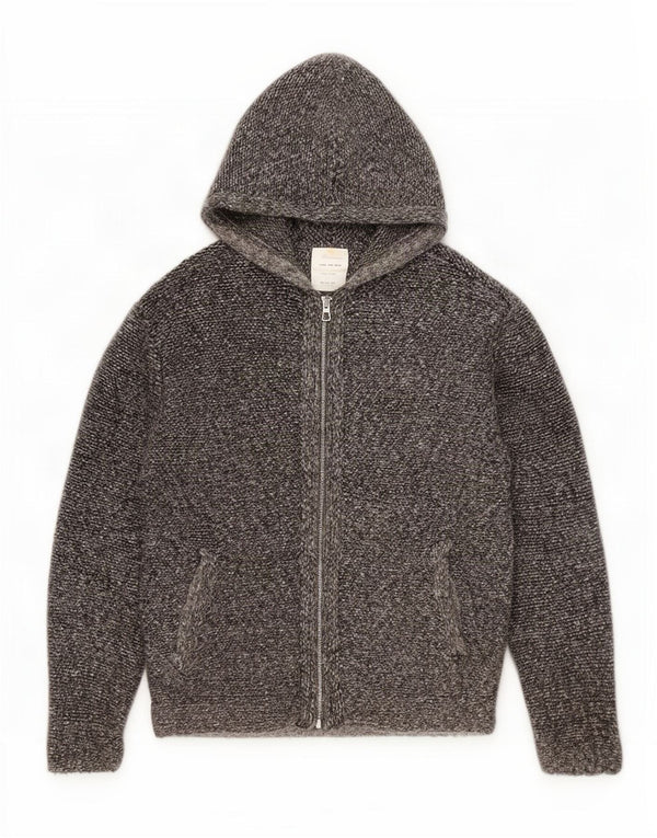 Zara Cardigan à capuche coupe ample pour garçon 13-14 ans Gris moucheté