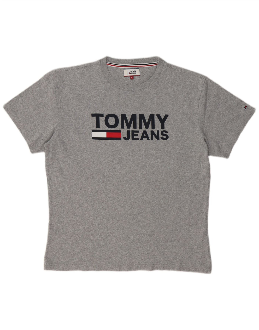 TOMMY HILFIGER T-Shirt Graphique Homme Grand Gris Coton
