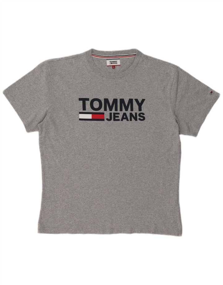 TOMMY HILFIGER T-Shirt Graphique Homme Grand Gris Coton