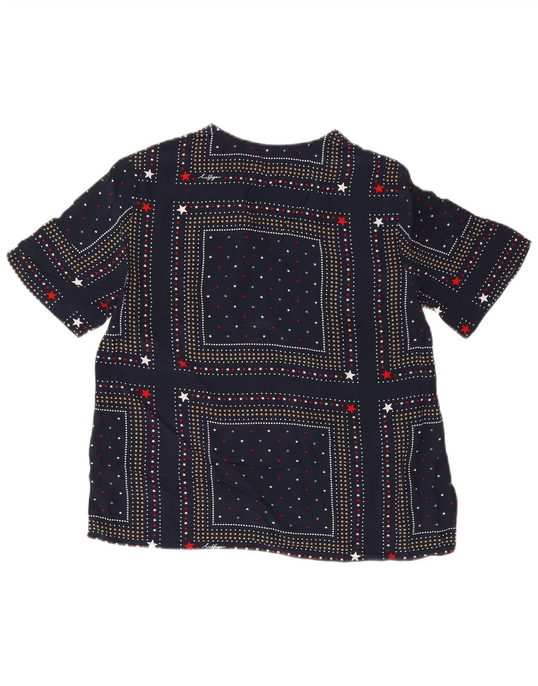 Tommy Hilfiger Chemisier Femme US 6 Medium Navy Blue Spotted