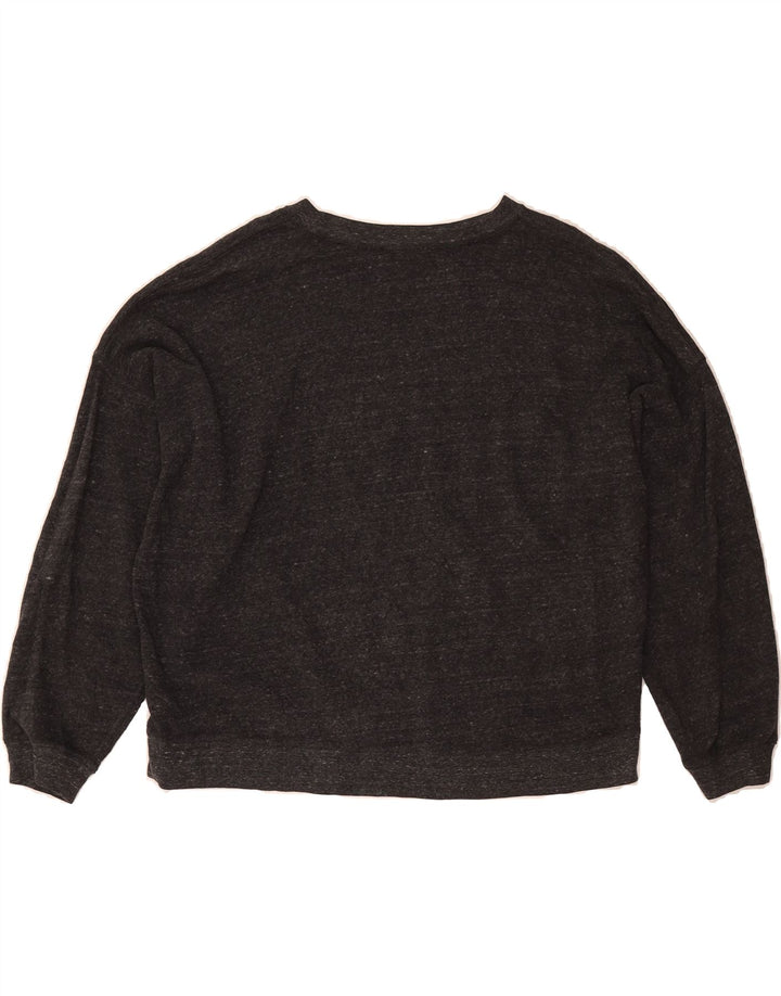 J. CREW Womens Oversized Sweatshirt Jumper UK 16 Large Grey Flecked Cotton Vintage J. Crew and Second-Hand J. Crew from Messina Hembry 