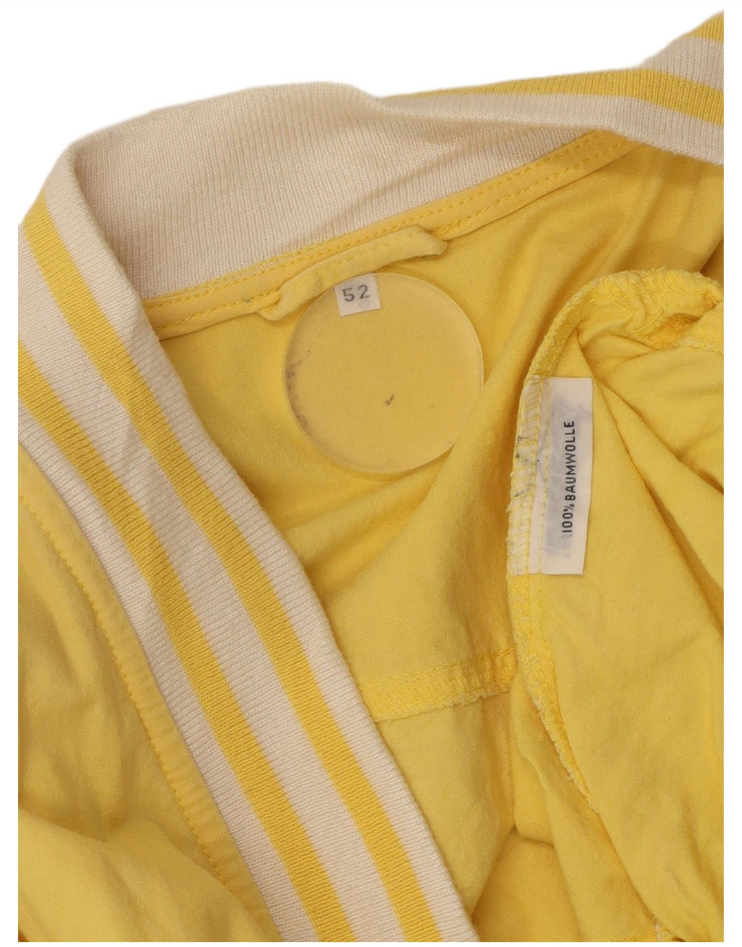 Veste Bomber Homme Vintage IT 52 XL Coton Jaune