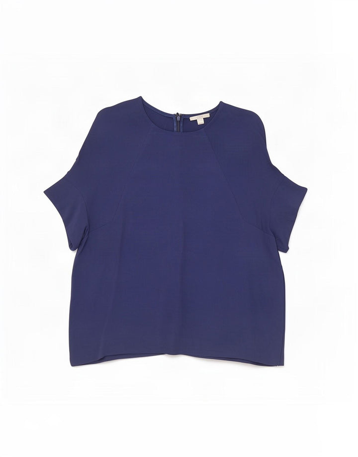 Cos Chemisier Femme Top EU 40 Bleu Marine Moyen Viscose