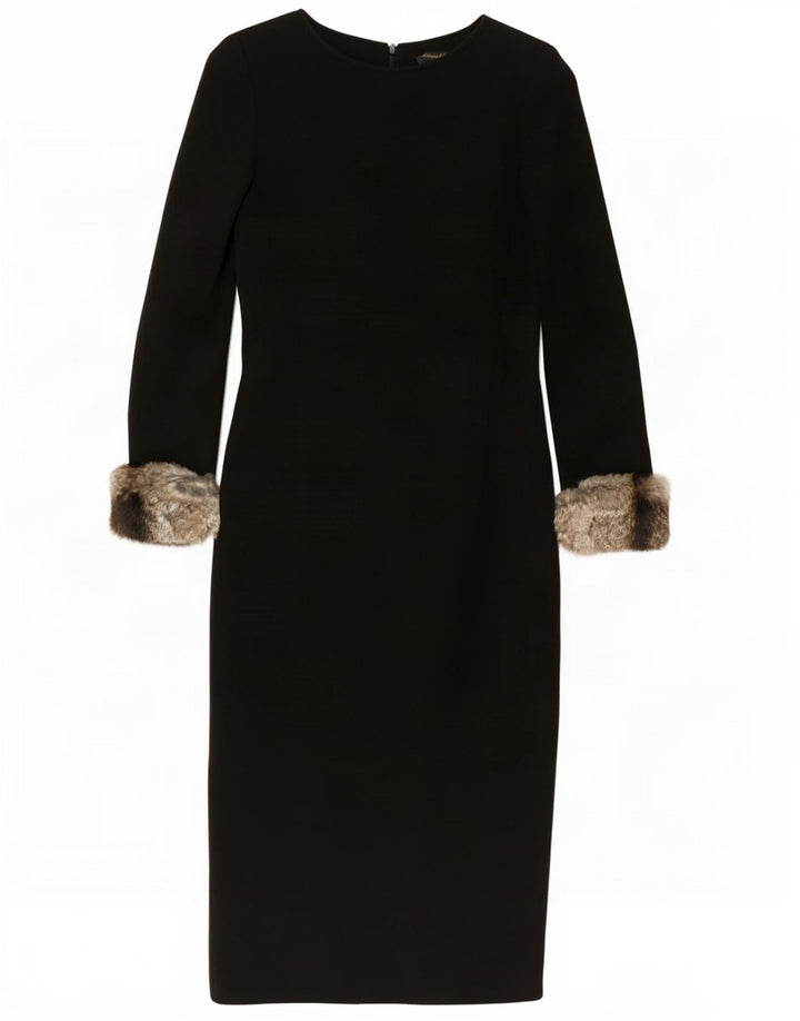 Luisa Spagnoli Robe fourreau à manches longues pour femme IT 42 Noir moyen