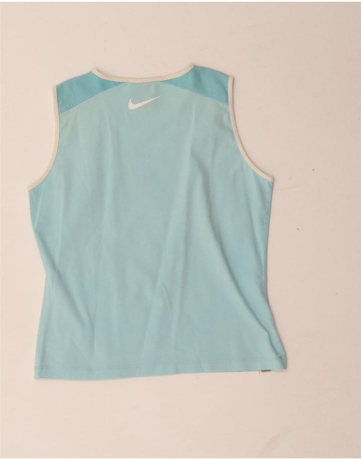 Nike Débardeur court graphique pour femme UK 10/12 Turquoise moyen
