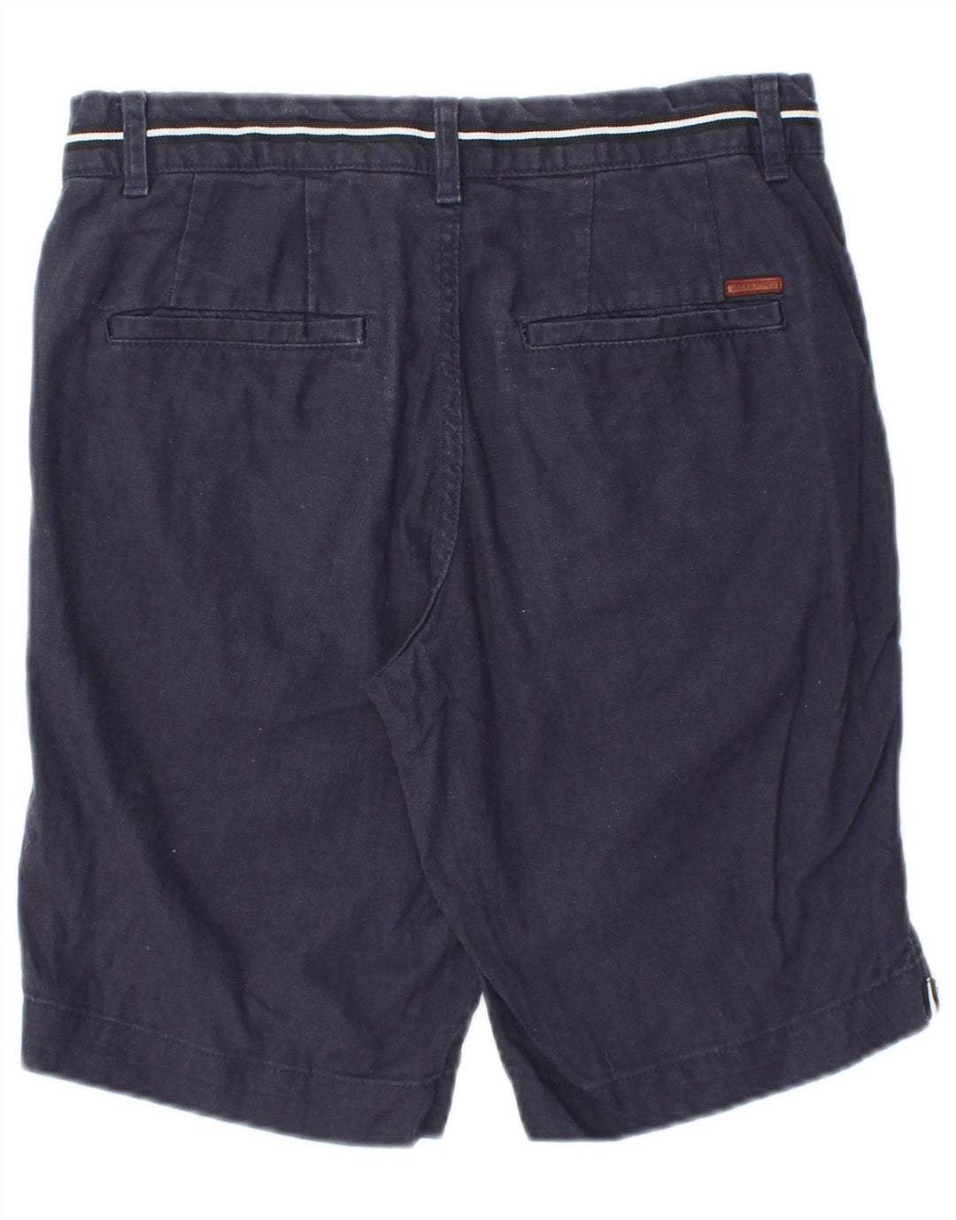 JACK & JONES Short Chino Homme Coupe Regular XS W28 Bleu Marine Lin