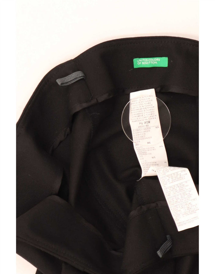 Benetton Jupe Crayon Femme IT 46 Large W32 Noir Polyester