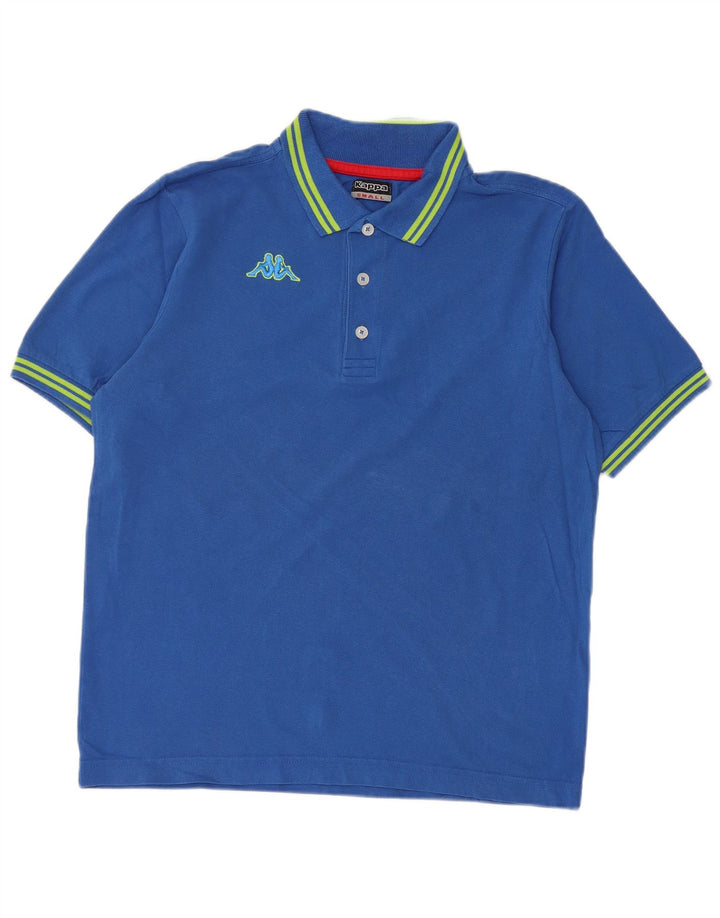 Kappa Polo Homme Petit Bleu Rayé Coton