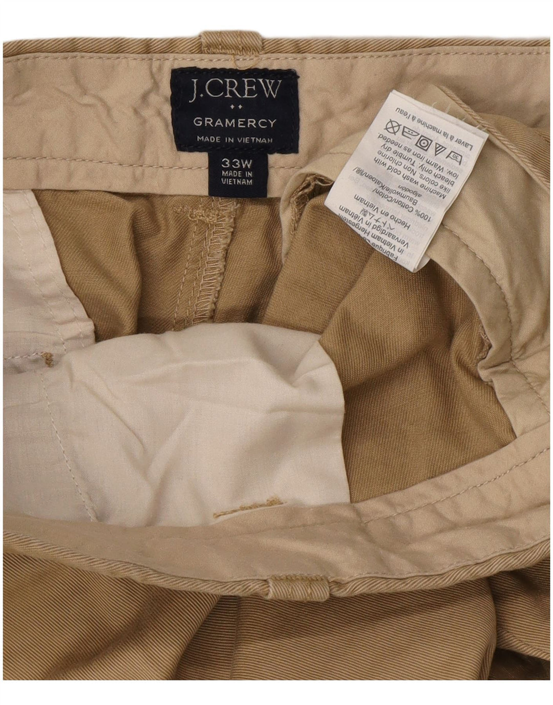 J. Crew Short chino Gramercy W33 pour homme en coton beige moyen