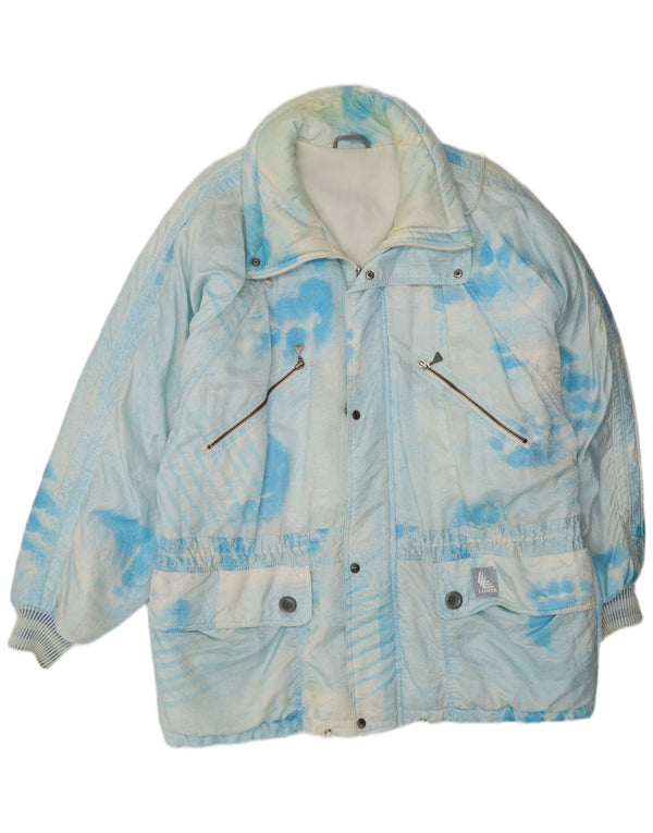vintage Veste coupe-vent homme UK 42 XL Bleu Tie Dye Polyamide Rétro