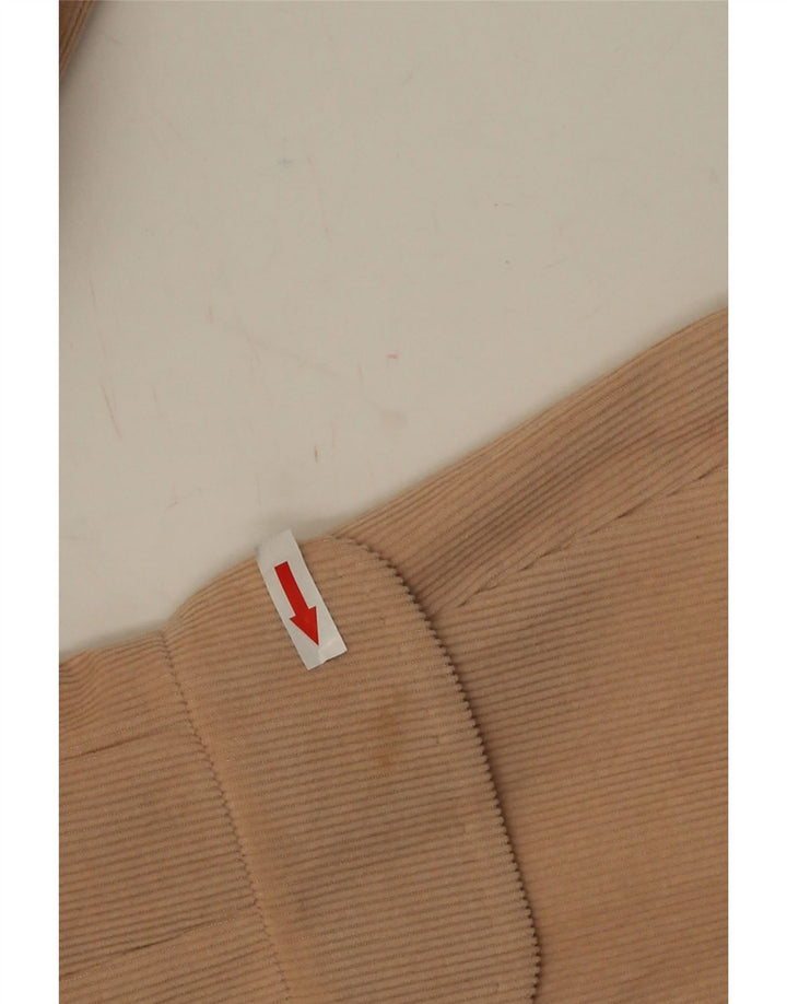 Max Mara Veste blazer en velours côtelé à 1 bouton pour femme UK 12 Coton beige moyen