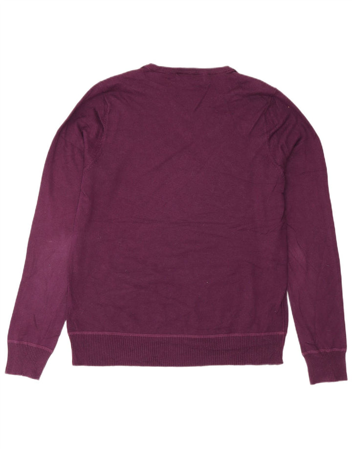 Zara Pull col V pour homme Violet Taille L