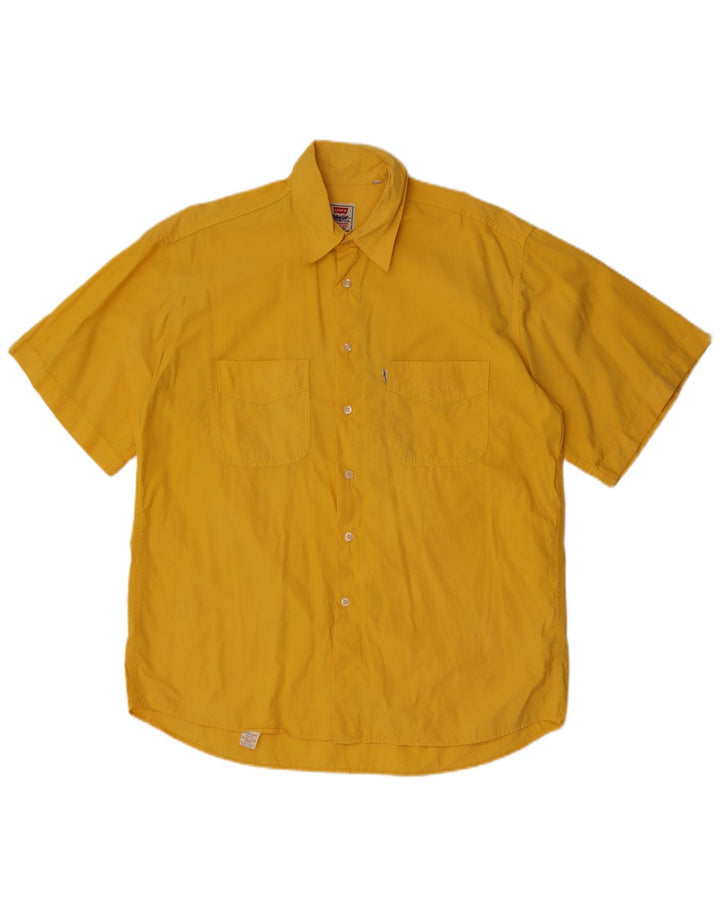 Levi's Chemise à Manches Courtes Homme Large Jaune Coton