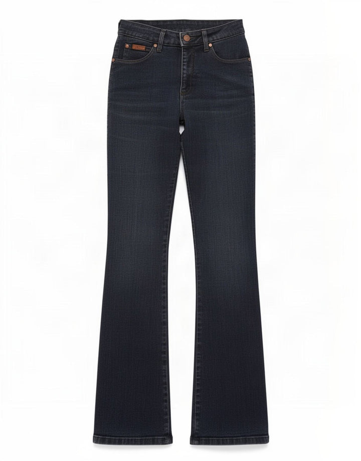 Wrangler Jean Bootcut Regular Femme W28 L32 Bleu Marine Coton