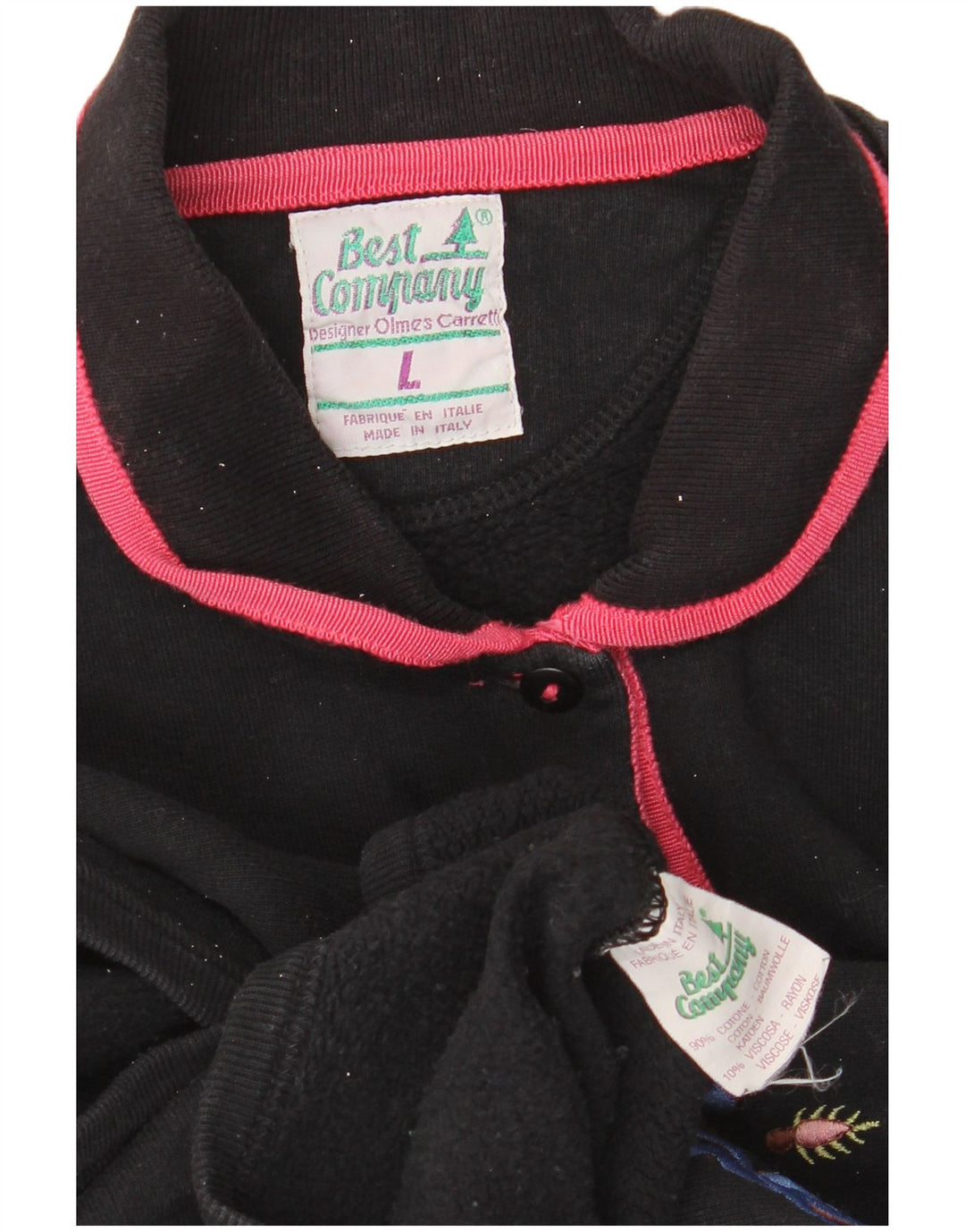 BEST COMPANY Sweat-shirt graphique surdimensionné pour femme UK 16 Large Noir