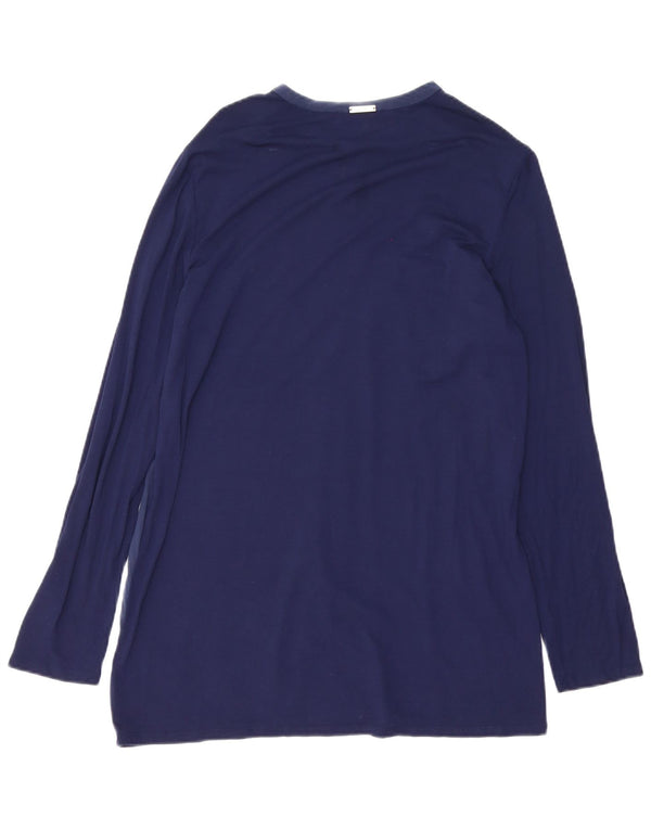 Liu Jo Robe droite à manches longues pour femme UK 10 Small Bleu marine Viscose