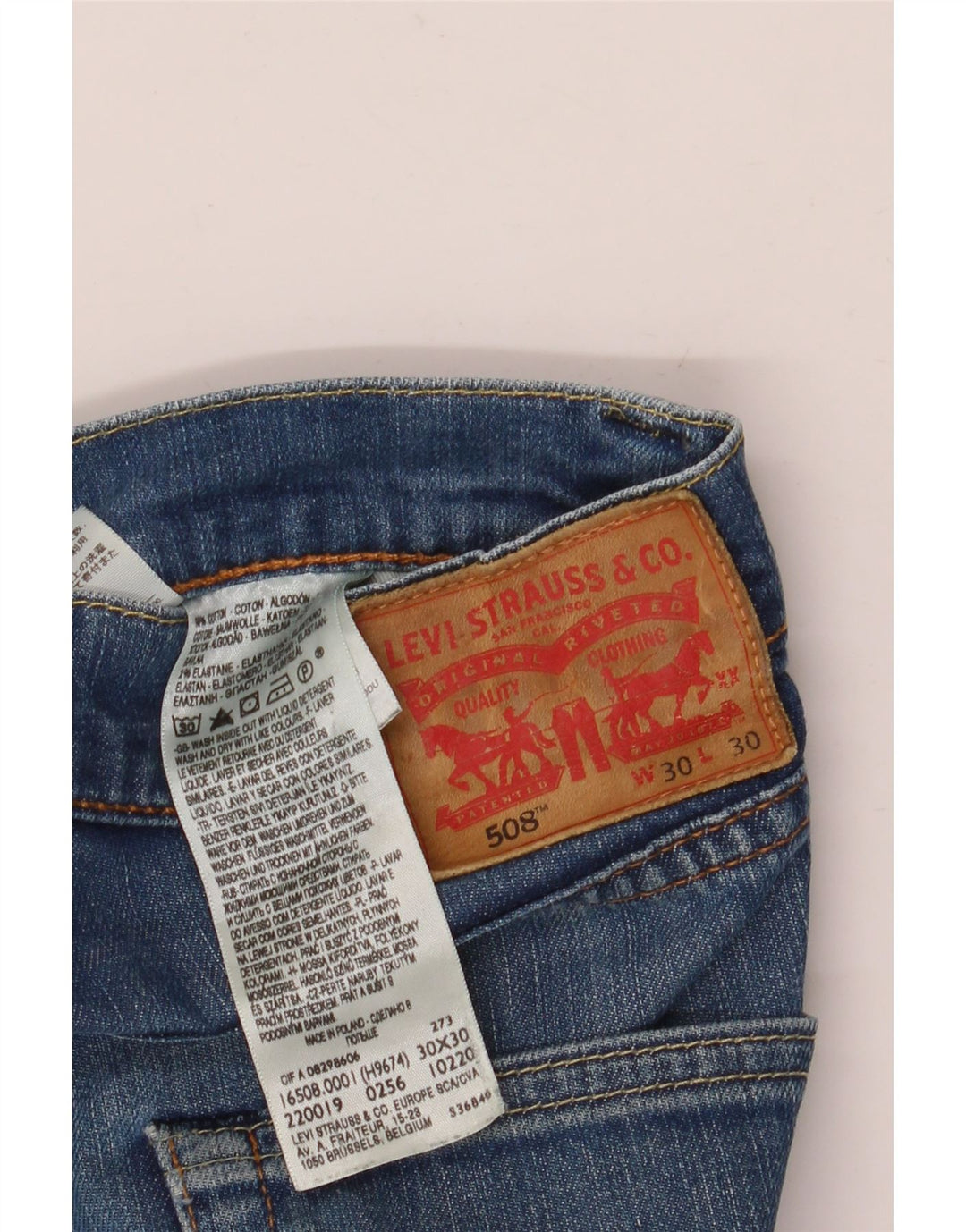 Levi's Jean Droit 508 Homme Bleu W30 L30 Coton