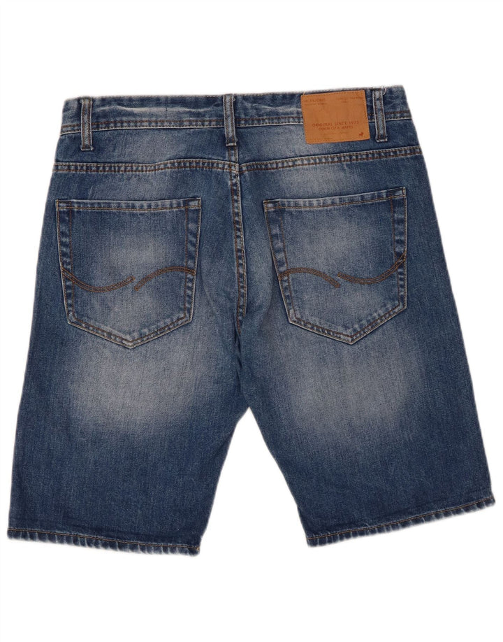 Jack & Jones Short en Jean Homme Medium W32 Bleu Coton