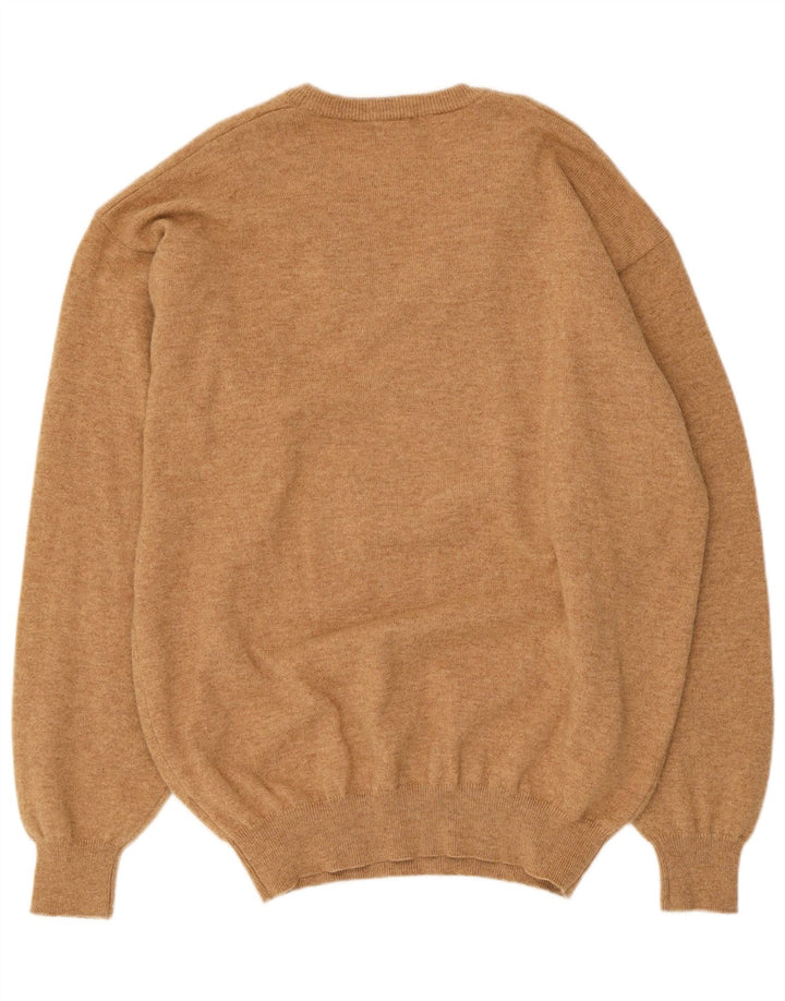 Massimo Dutti Pull Col V Homme XL Laine Beige