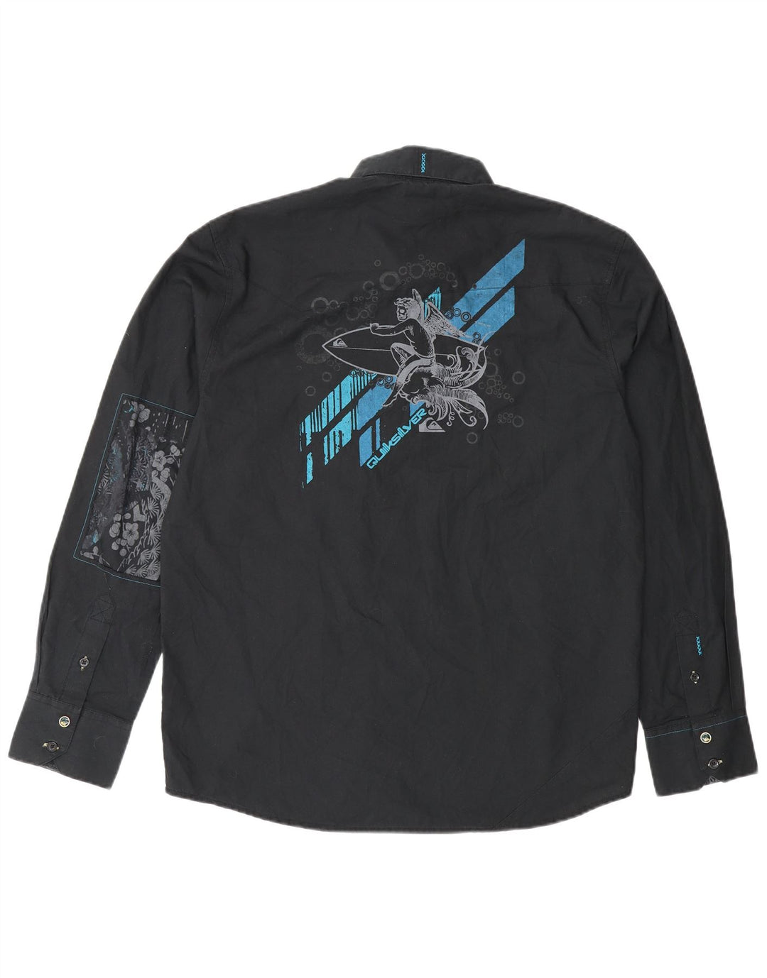 Quiksilver Chemise Graphique Homme Petit Noir Polyester