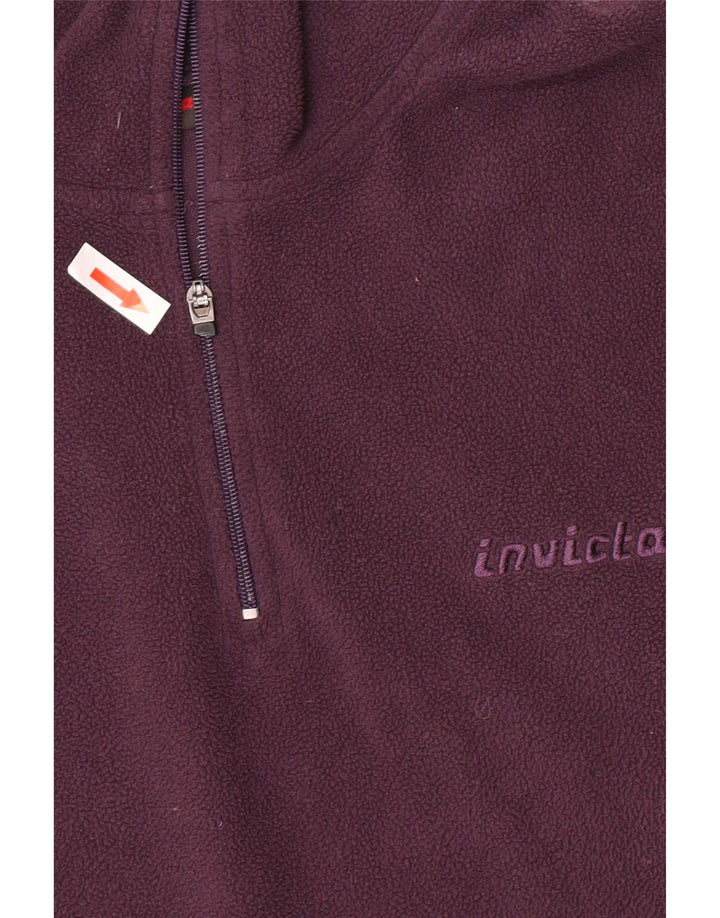 Invicta Pull polaire à col zippé pour femme UK 14 Violet moyen Polyester