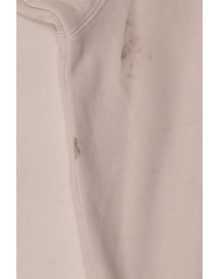 Nike Sweat-shirt surdimensionné graphique pour femme UK 14 en coton blanc moyen