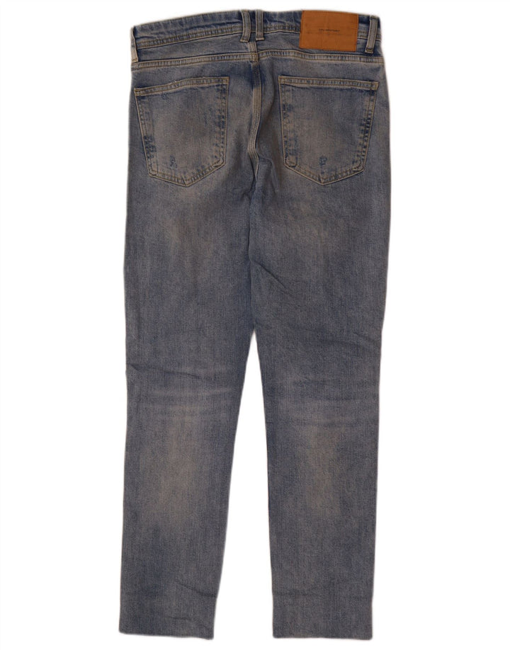 Zara Jean droit vieilli pour homme EU 40 Medium W31 L28 Bleu