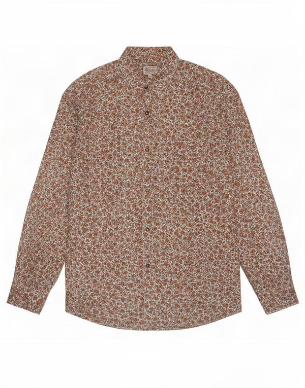 Colombus Chemise en velours côtelé pour homme en coton floral multicolore