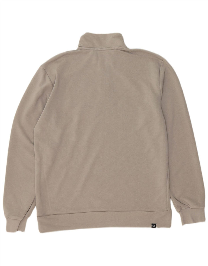 Puma Sweat-Shirt Zip Neck Homme Gris Moyen