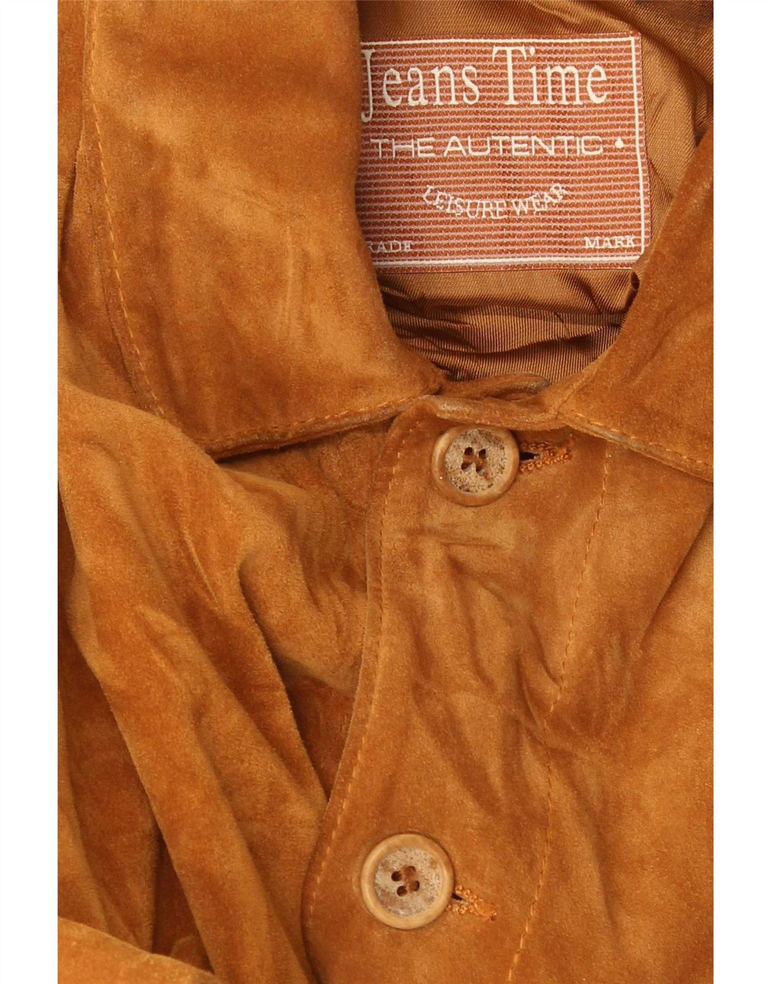 veste en daim homme vintage UK 42 XL Cuir Beige