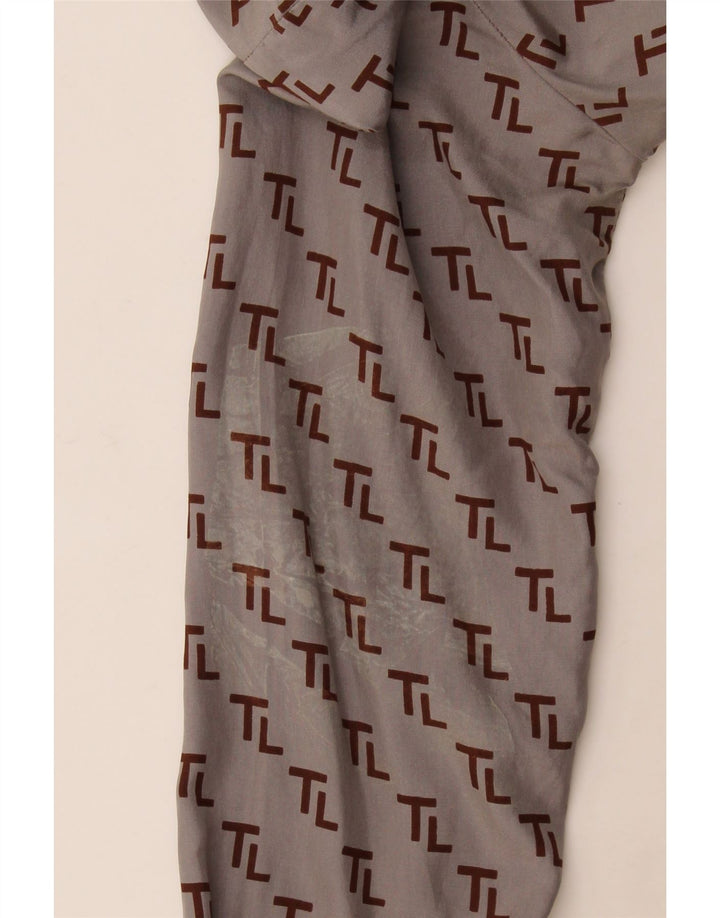 chemise graphique femme vintage UK 12 Gris moyen